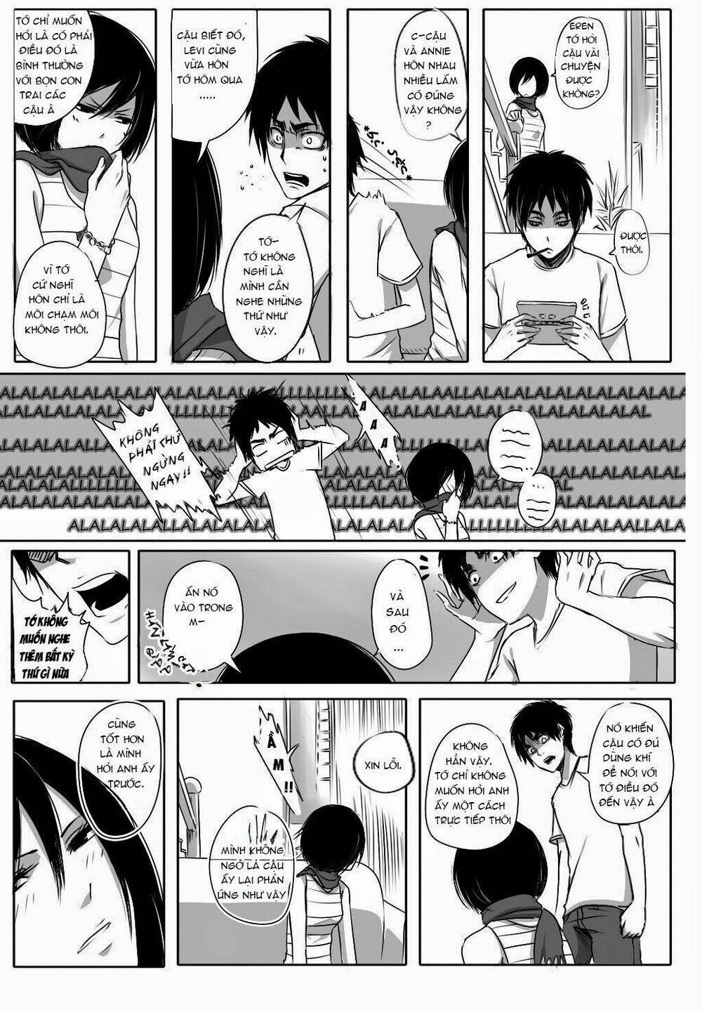 Đại chiến Titan - Doujinshi về Cuộc tình tay 4 Chapter 6.5 - Trang 1