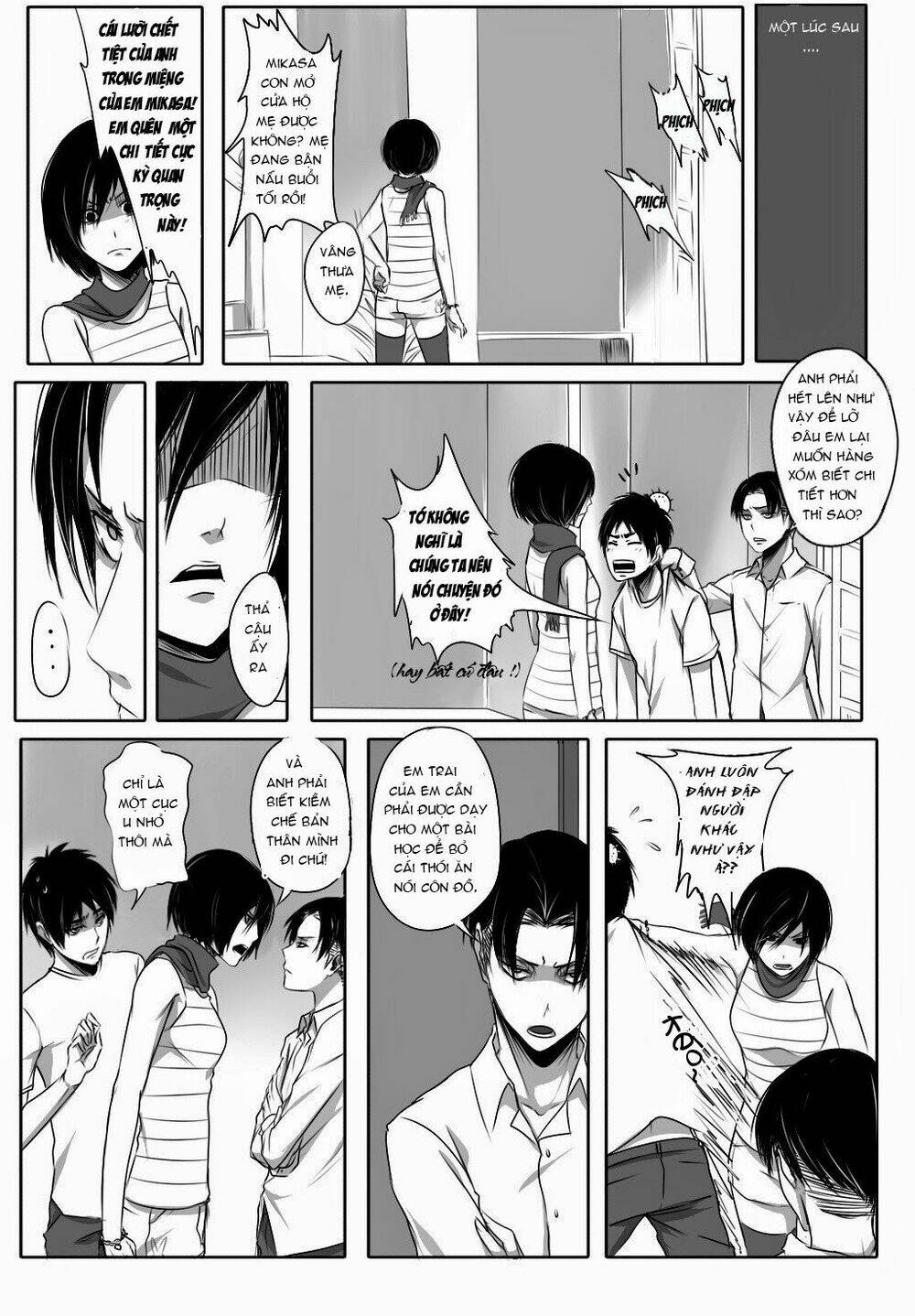 Đại chiến Titan - Doujinshi về Cuộc tình tay 4 Chapter 6.5 - Trang 2