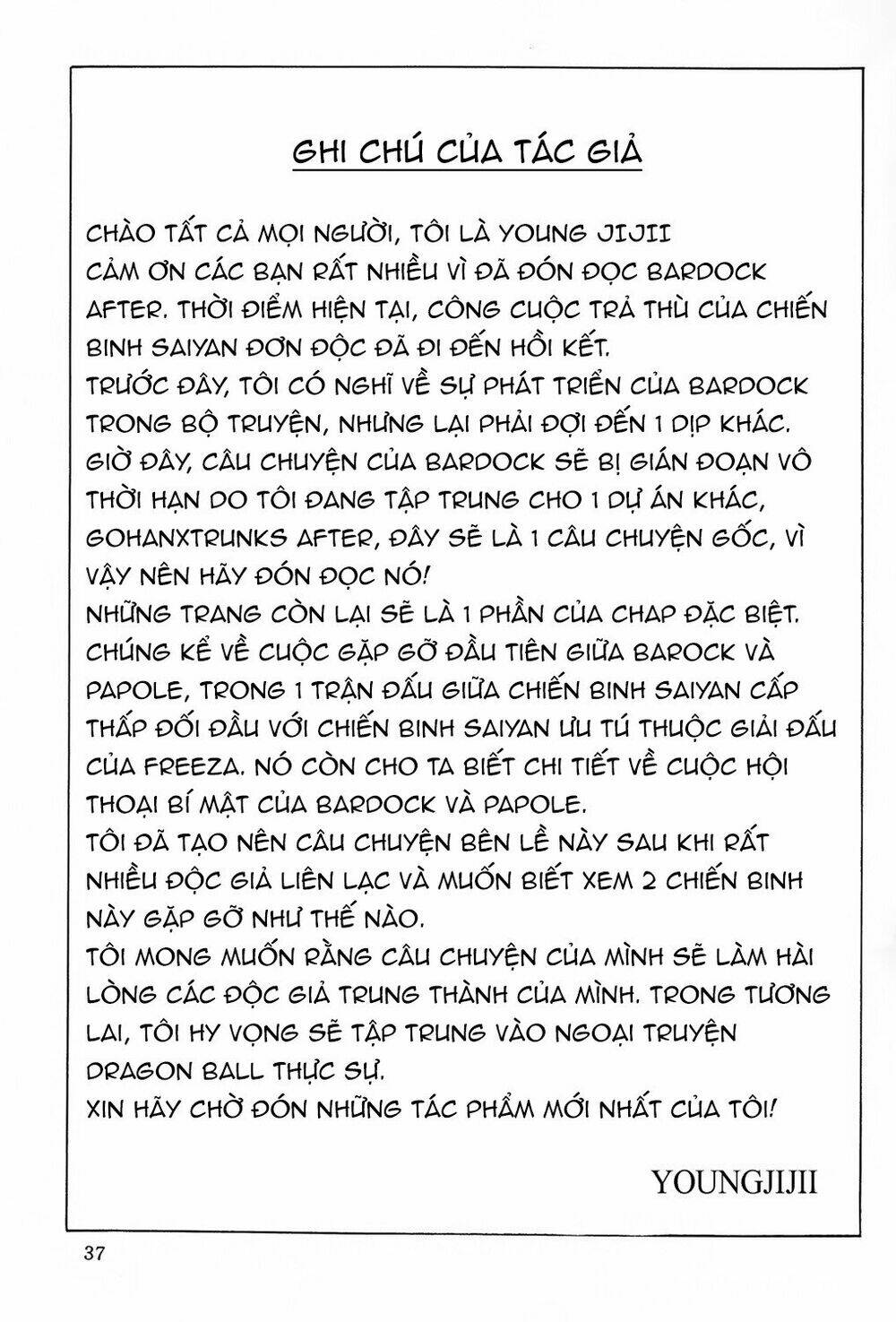 Thế Giới Ngọc Rồng - Ngoại Truyện Bardock - Chapter 7 - Page 37