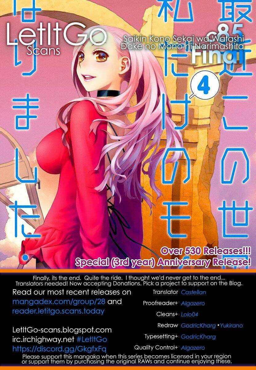 Saikin Kono Sekai wa Watashi dake no Mono ni Narimashita...... Chapter 85 - Trang 4