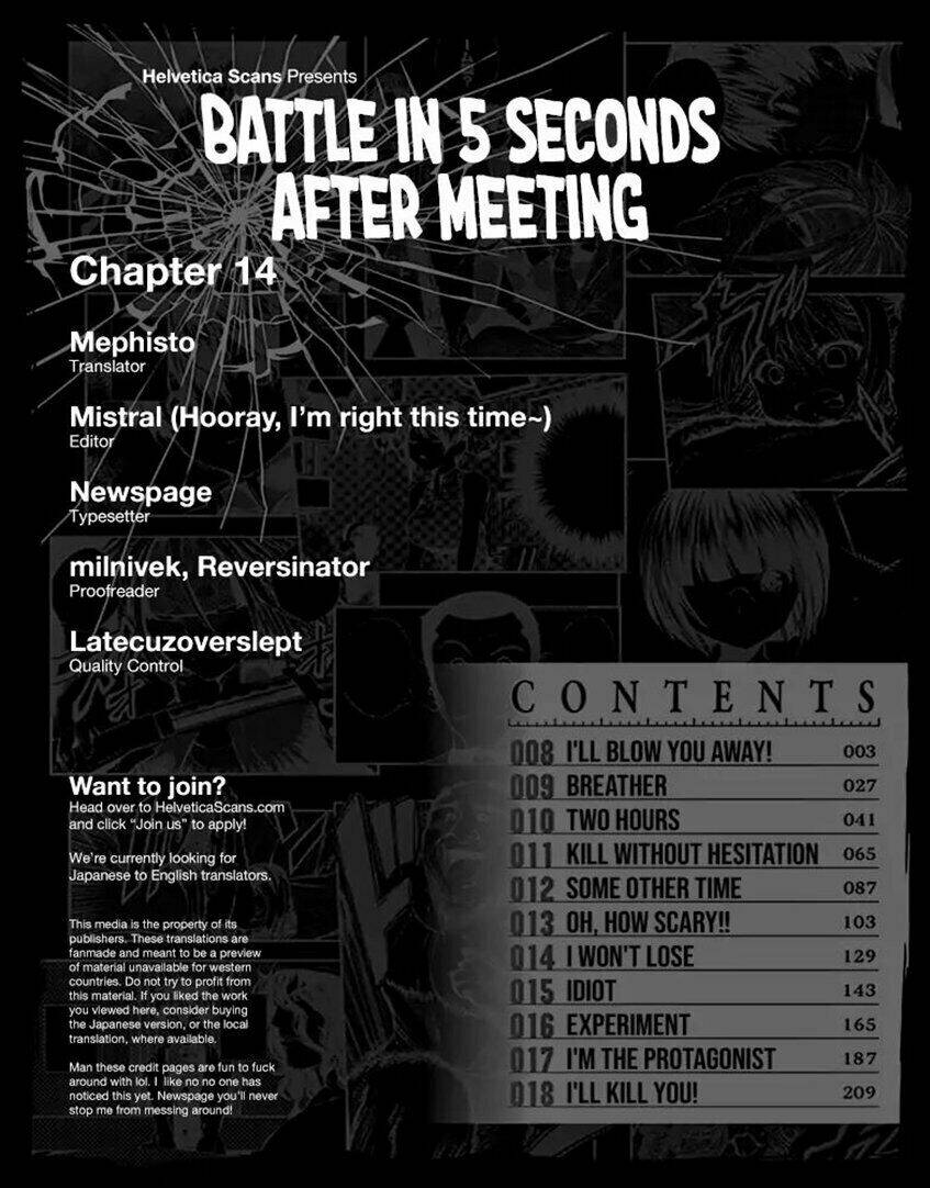 Trận Chiến Bắt Đầu Sau 5 Giây Chapter 14 - Trang 1