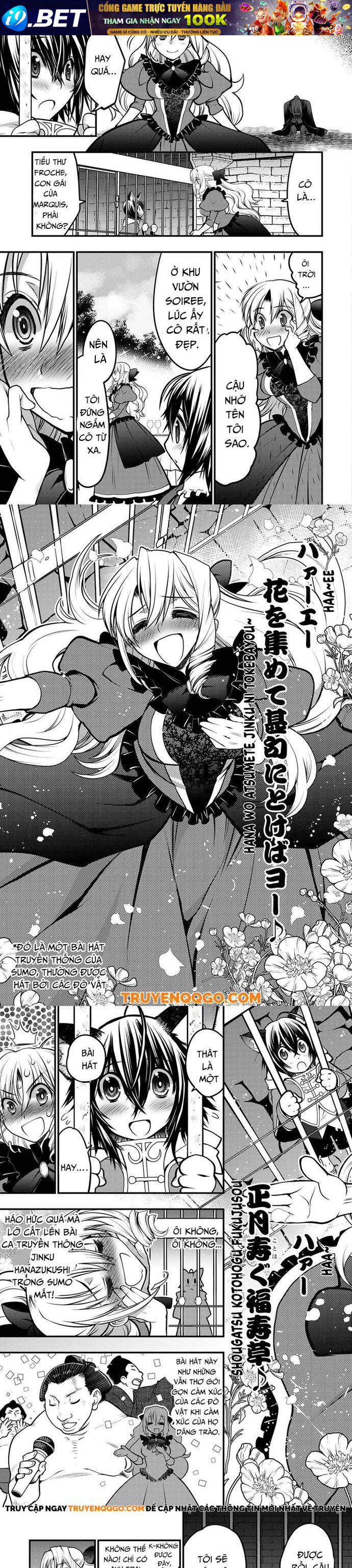 Oozumou Reijou ~Seijo Ni Hirateuchi Wo Kuratta Shunkan Sumou Budatta Zense Wo Omoidashita Akuyaku Reijou No Watashi Wa Sute Neko Ouji Ni Chanko Wo Furumaitai Haadosukoidosukoi~ Chapter 2 - Trang 7