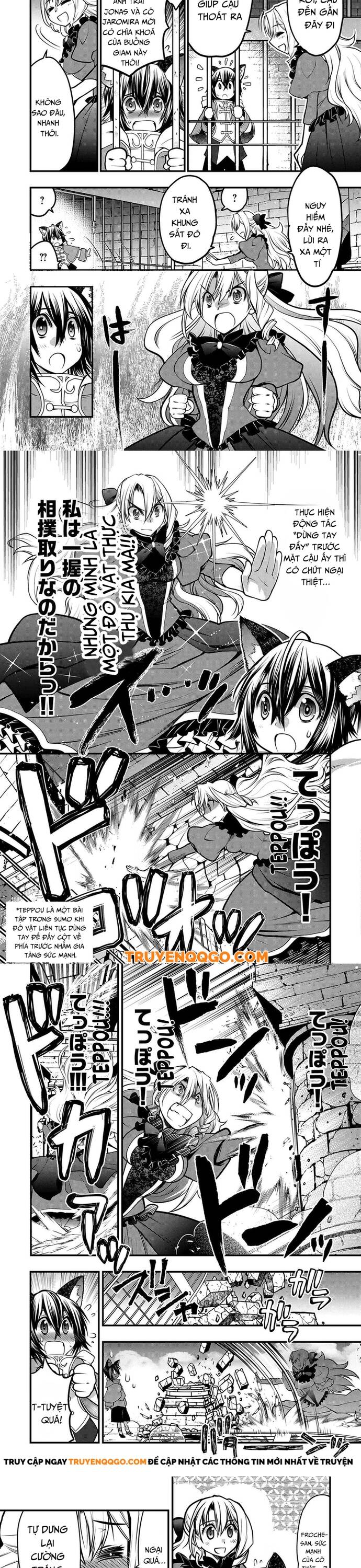 Oozumou Reijou ~Seijo Ni Hirateuchi Wo Kuratta Shunkan Sumou Budatta Zense Wo Omoidashita Akuyaku Reijou No Watashi Wa Sute Neko Ouji Ni Chanko Wo Furumaitai Haadosukoidosukoi~ Chapter 2 - Trang 8