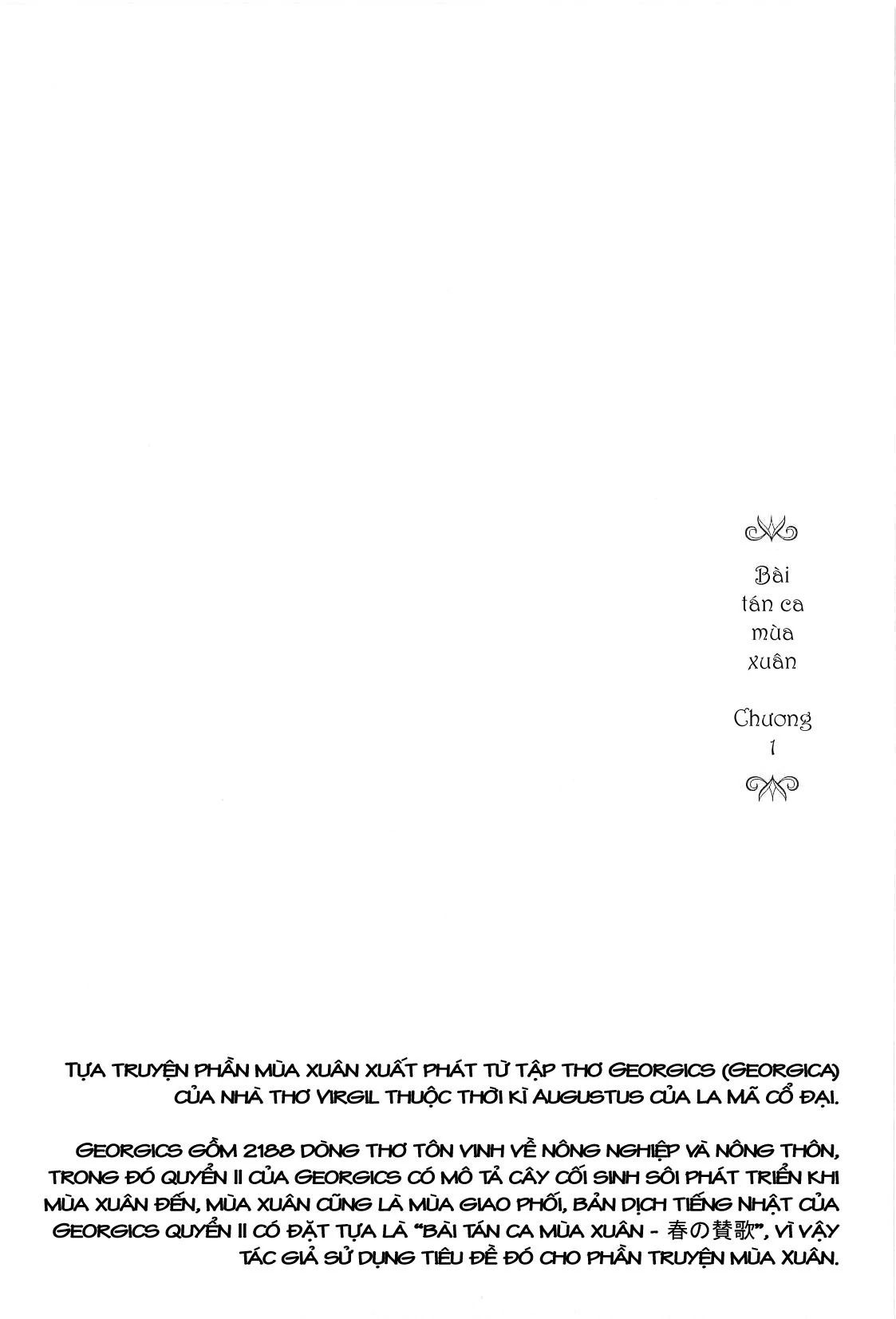 Under The Rose - Phần Truyện Mùa Xuân - Chapter 1 - Page 3