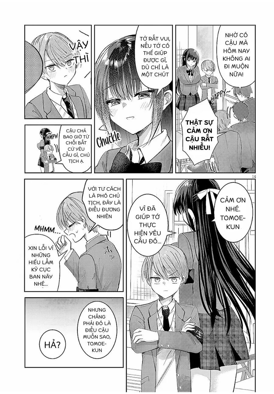 Kotowarenai Kaichou Wa Tomoe-Kun Ni Dake Shite Agetai - Chapter 1 - Page 13